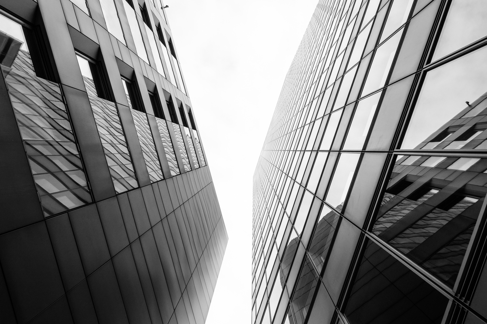 Building up, black and white